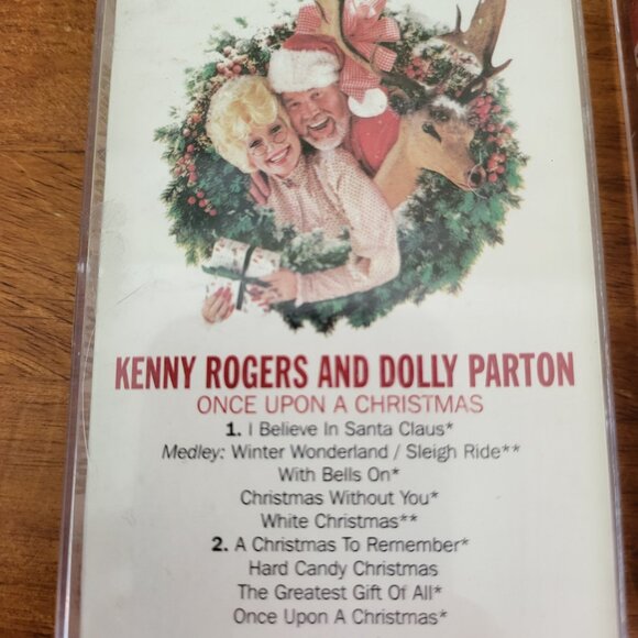 Beach Boys Kenny Rogers Dolly Parton Once Upon a Christmas Cassette Tapes Lot CT - Picture 3 of 6